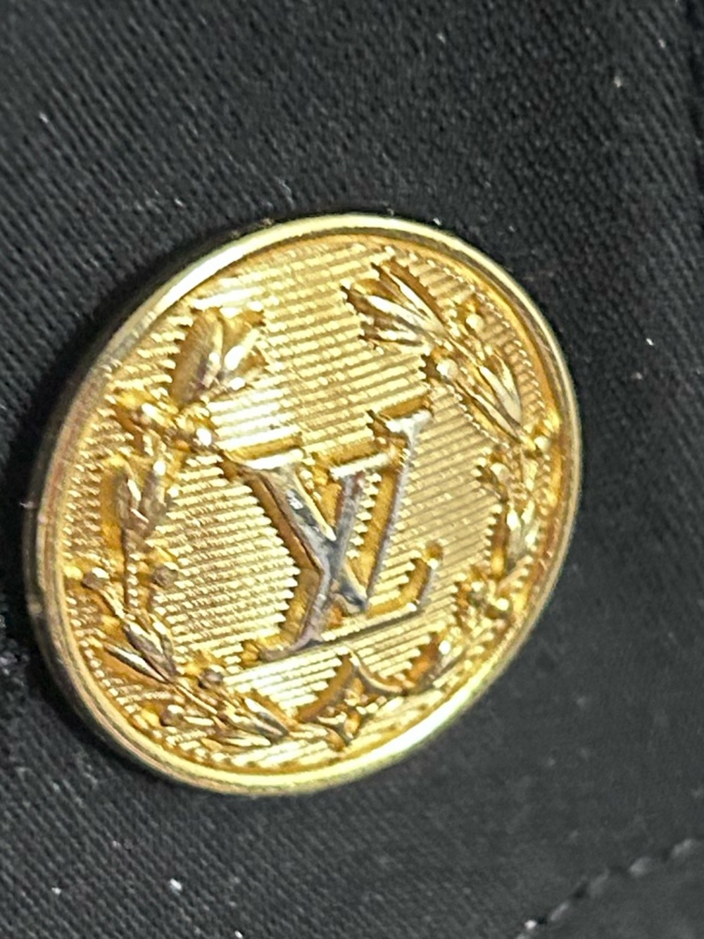 Louis Vuitton Uniforms Black Structured Peplum Dress Gold Button EU 36 US 4 - Picture 7 of 7